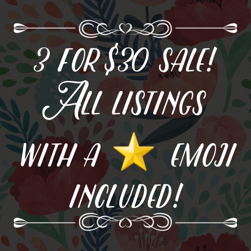 ⭐ 3 FOR $30 SALE! ⭐